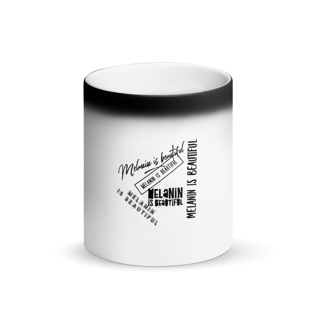 Melanin is Beautiful Black Matte Magic Mug