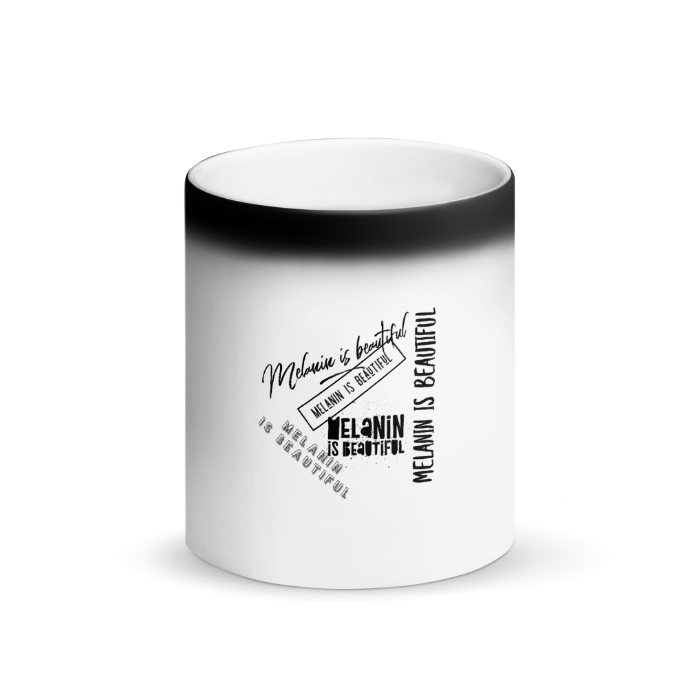 Melanin is Beautiful Black Matte Magic Mug