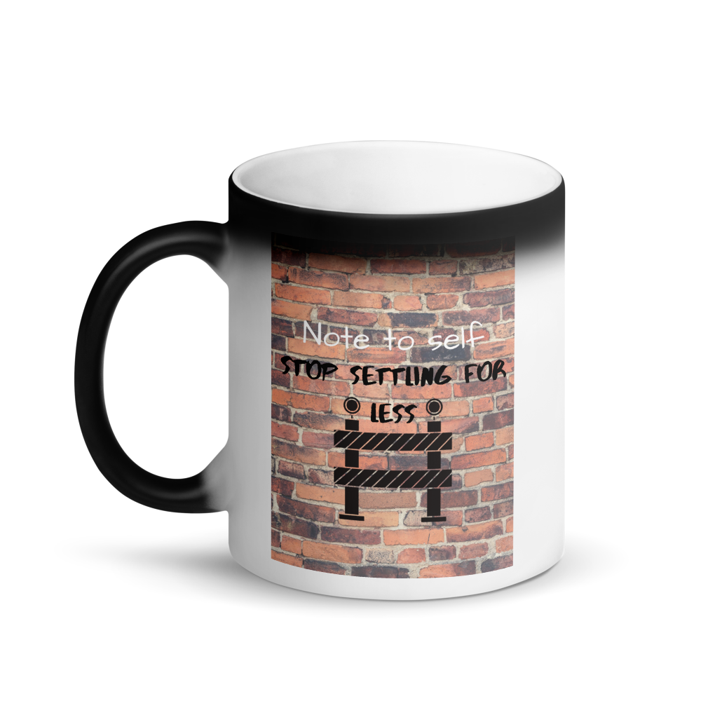 Note to Self Matte Black Magic Mug