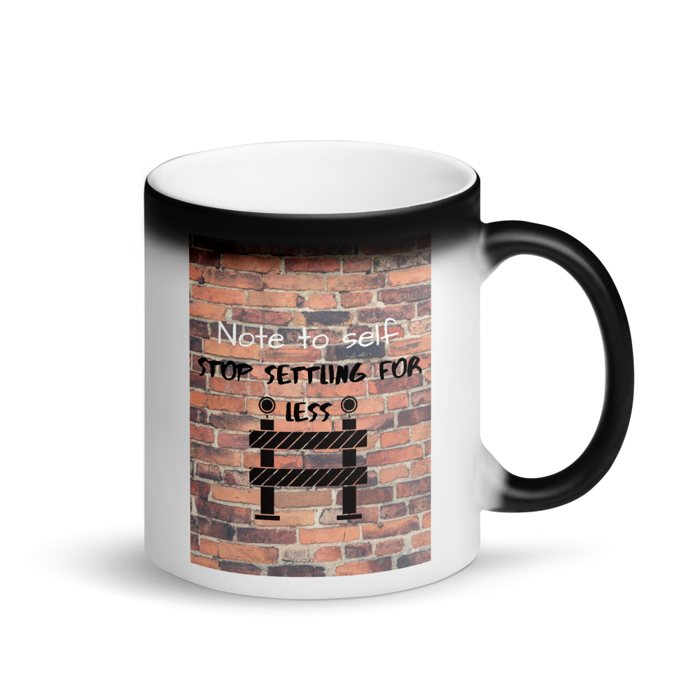 Note to Self Matte Black Magic Mug