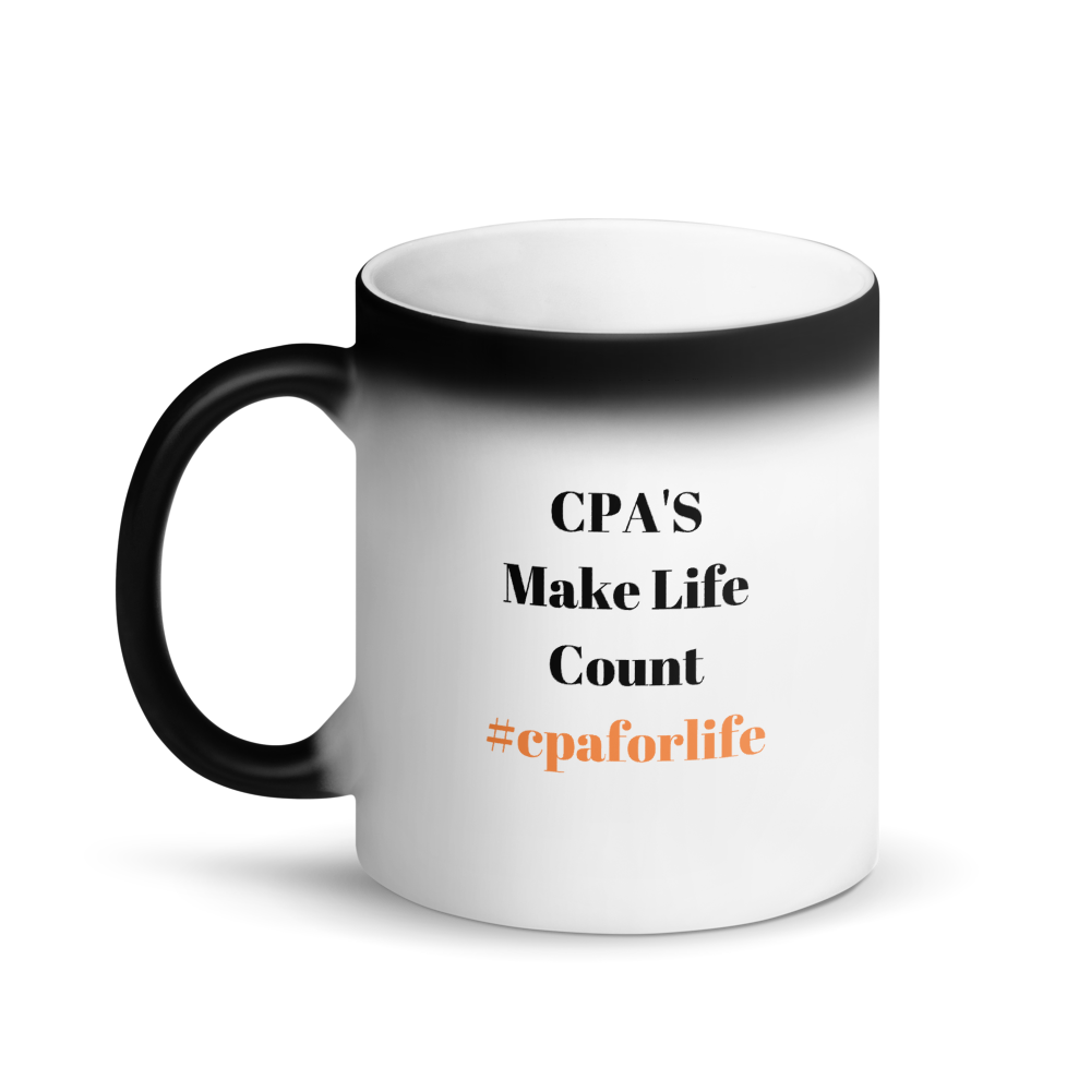 #cpaforlife Black Matte Magic Mug