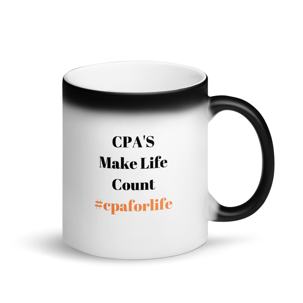 #cpaforlife Black Matte Magic Mug