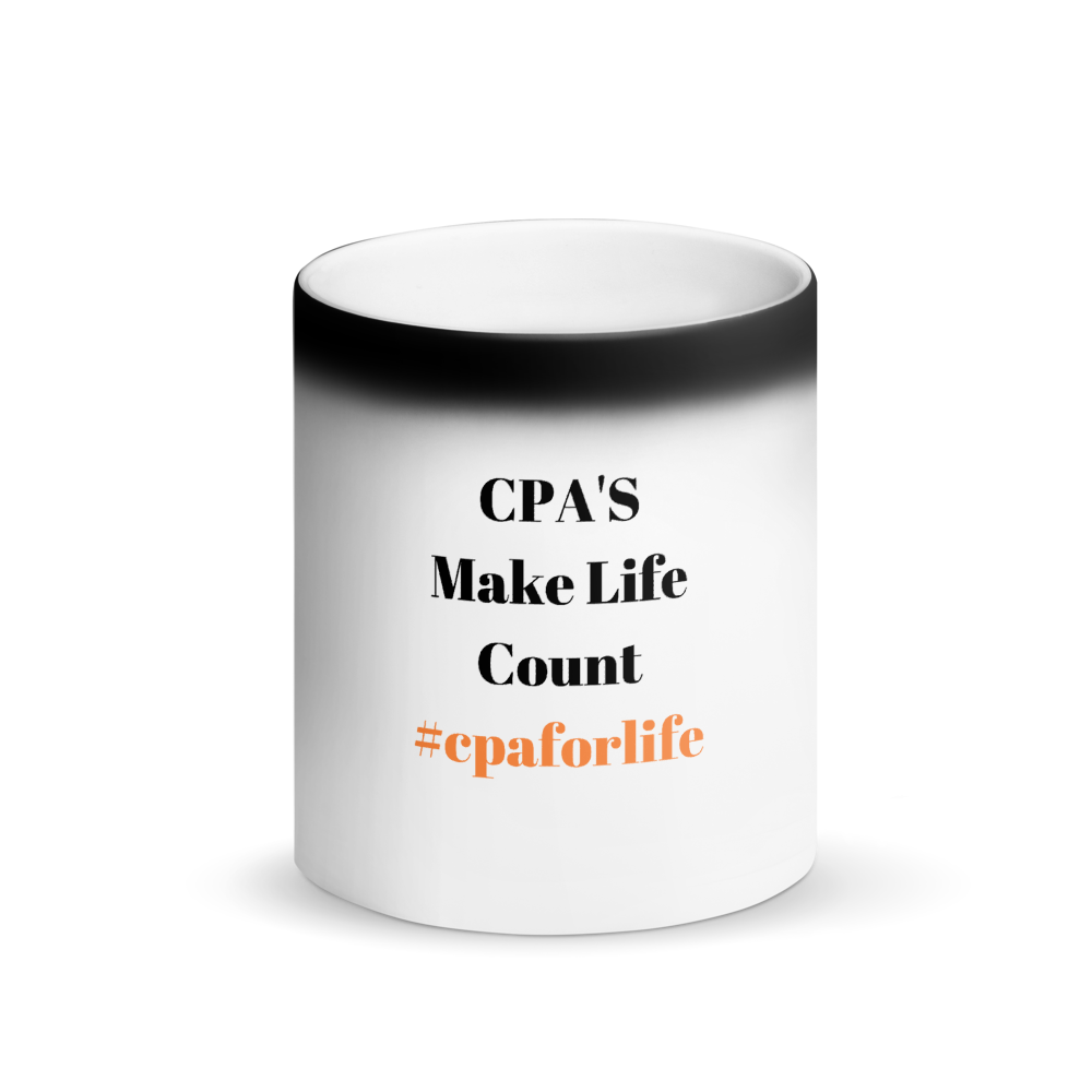 #cpaforlife Black Matte Magic Mug