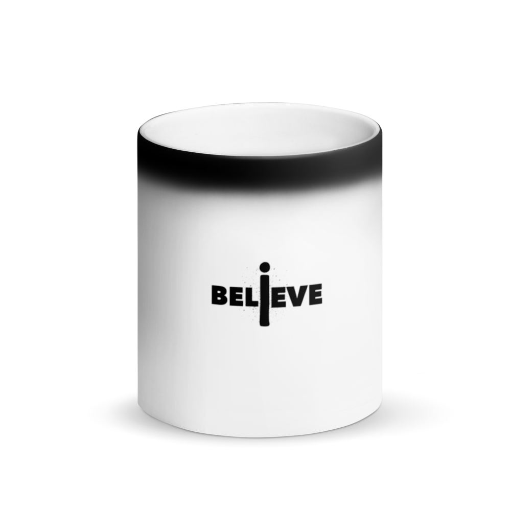 I Believe Black Matte Magic Mug