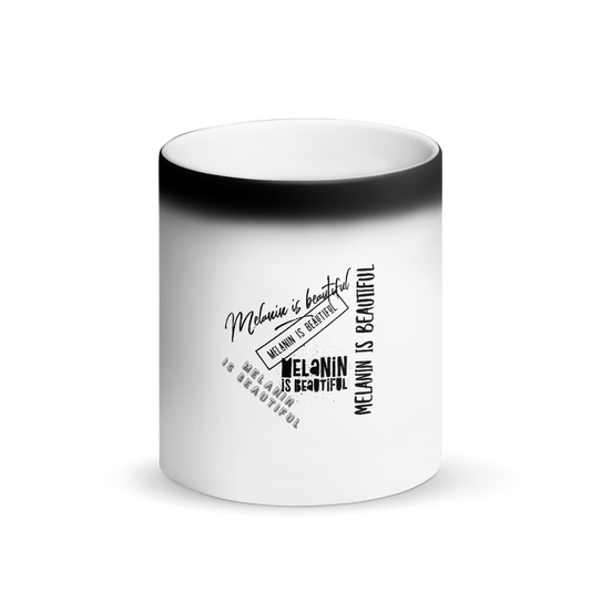 Melanin is Beautiful Black Matte Magic Mug