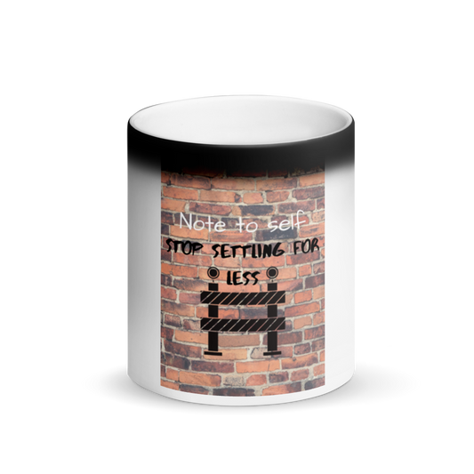 Note to Self Matte Black Magic Mug